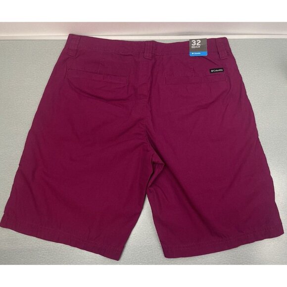 COLUMBIA Washed Out Shorts Men Size 32 Regular Magenta  100% Cotton 10" - Picture 10 of 15